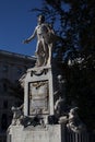 Wolfgang Amadeus Mozart Statue in Burggarten park in Vienna Austria Royalty Free Stock Photo