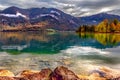 Wolfgangsee lake view, Sankt Gilgen, Austria.