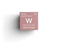 Wolfram. Transition metals. Chemical Element of Mendeleev\'s Periodic Table. 3D illustration