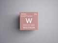 Wolfram. Transition metals. Chemical Element of Mendeleev\'s Periodic Table. 3D illustration