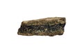 Raw Wolframite ore stone isolated on white background. Metallic minerals. Royalty Free Stock Photo