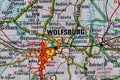 Wolfsburg, Germany, on a road m Royalty Free Stock Photo