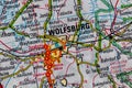 Wolfsburg, Germany, on a road m Royalty Free Stock Photo