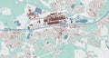 Wolfsburg map, city in Germany. Streetmap municipal area Royalty Free Stock Photo