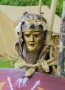 Golden mask of roman legionnaire