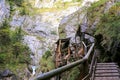 Wolfsklamm Gorge during Autumn in Stans, Austria Royalty Free Stock Photo