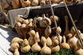 WOLIN, POLAND - AUGUST 6, 2022: XXVII Festival of Slavs and Vikings, dried gourds