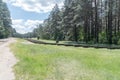 Black road in Nazi German Extermination camp Treblinka II Royalty Free Stock Photo