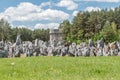Lots of stones symbolising gravestones and Treblinka memorial