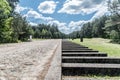 Rail track monument in Nazi German Extermination camp Treblinka II