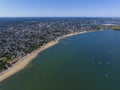 Wollaston Beach aerial view, Quincy, MA, USA