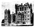 Wollaton Hall a country house vintage engraving