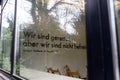 Wollheim Memorial through a window