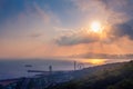 Wolmi amusement park in Sunset at incheon, south korea