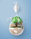 Concept of world water day. Royalty Free Stock Photo
