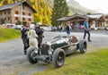 Wolseley retro sport car in Adventure park Ferleiten, Austrian Alps.