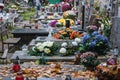 Wolski cemetery before All Saints Day in Warsaw, Poland