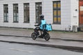 Wolt food delivery bikers in Copenhagen Denmark