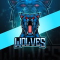 Wolves esport mascot logo design