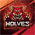 Wolves esport mascot logo design