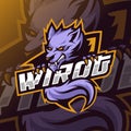 Wolves mascot esport logo tempalte