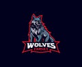 Wolves mascot logo design