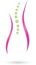 Woman, abstract, spine, orthopedics logo