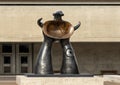 Woman Addressing the Public: Project for a Monument, 1981 by Joan Miro outside the Kimbell Art Museum.