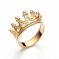 Gold Plated Crown Ring - Elegant And Regal Jewelry