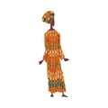 Woman in African National lothing, Female Representative of Country in Traditional Outfit of Nation Cartoon Style Vector