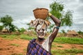 Woman from the african tribe Mursi, Omo Valley, Ethiopia