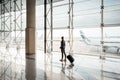 Woman at the airport Royalty Free Stock Photo