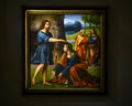 A woman annointing Jesus feet in The Pinacota Ambrosiana, the Ambrosian art gallery in Milan, Italy