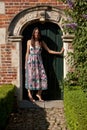 Woman antique wall door, Groot Begijnhof, Leuven, Belgium