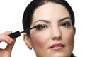 Woman applying mascara Royalty Free Stock Photo