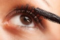 Woman applying mascara Royalty Free Stock Photo