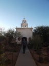 Woman Approaching Chapel