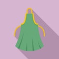 Woman apron icon, flat style