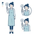 Simple apron woman_Triangle-panel