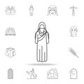 woman arabic icon. Detailed set of Arab culture icons. Premium graphic design. One of the collection icons for websites, web desig