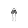 woman arabic icon. Element of Arab culture icon for mobile concept and web apps. Thin line icon for website design and developmen