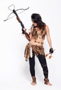 Woman with arbalest Royalty Free Stock Photo