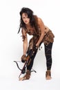 Woman with arbalest Royalty Free Stock Photo