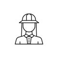 woman, archaeologist, avatar icon. Simple line, outline vector elements of archeology for ui and ux, website or mobile application