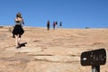 A woman in the Arches national park