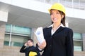 Woman Architect on Construction Site Royalty Free Stock Photo