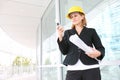 Woman Architect on Construction Site Royalty Free Stock Photo