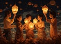 Woman asian asia tradition festival happy religious night holiday person religion culture