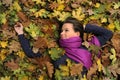 Woman in autumn park Royalty Free Stock Photo