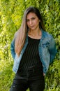 Woman autumn portrait. fashion girl outdoor. Autumn woman having fun at the park and smiling. Royalty Free Stock Photo